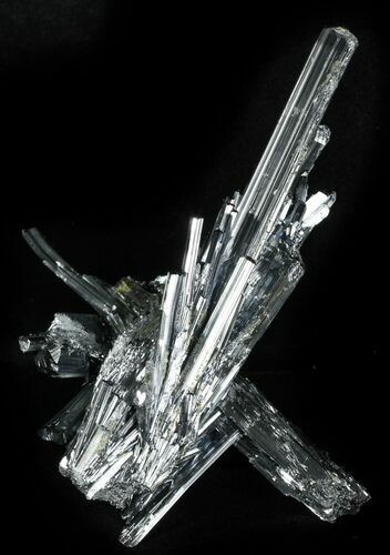 Sharp, Metallic Stibnite Cluster - China #31580